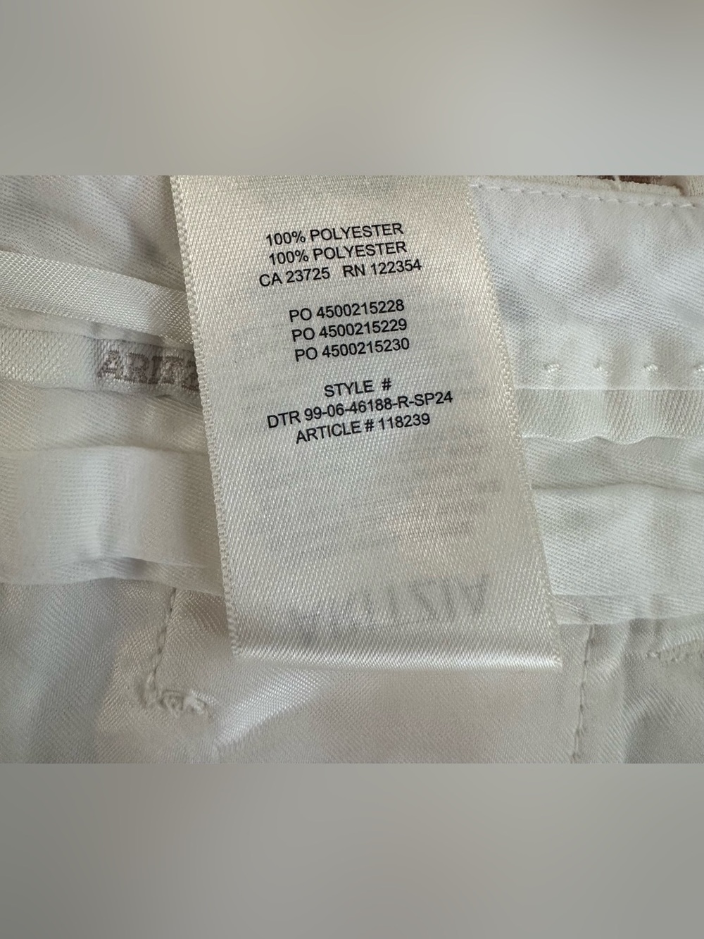 Aritzia The Effortless Pant White Size 4 High Rise Wide Leg Office Trousers - Picture 11 of 11